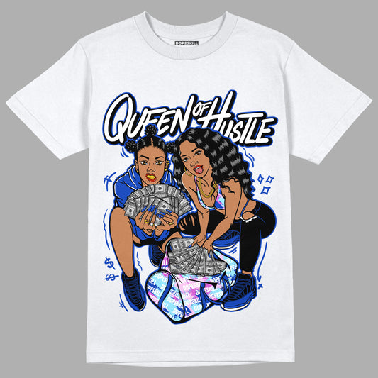 Hyper Royal 12s DopeSkill T-Shirt Queen Of Hustle Graphic - White