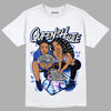 Hyper Royal 12s DopeSkill T-Shirt Queen Of Hustle Graphic - White