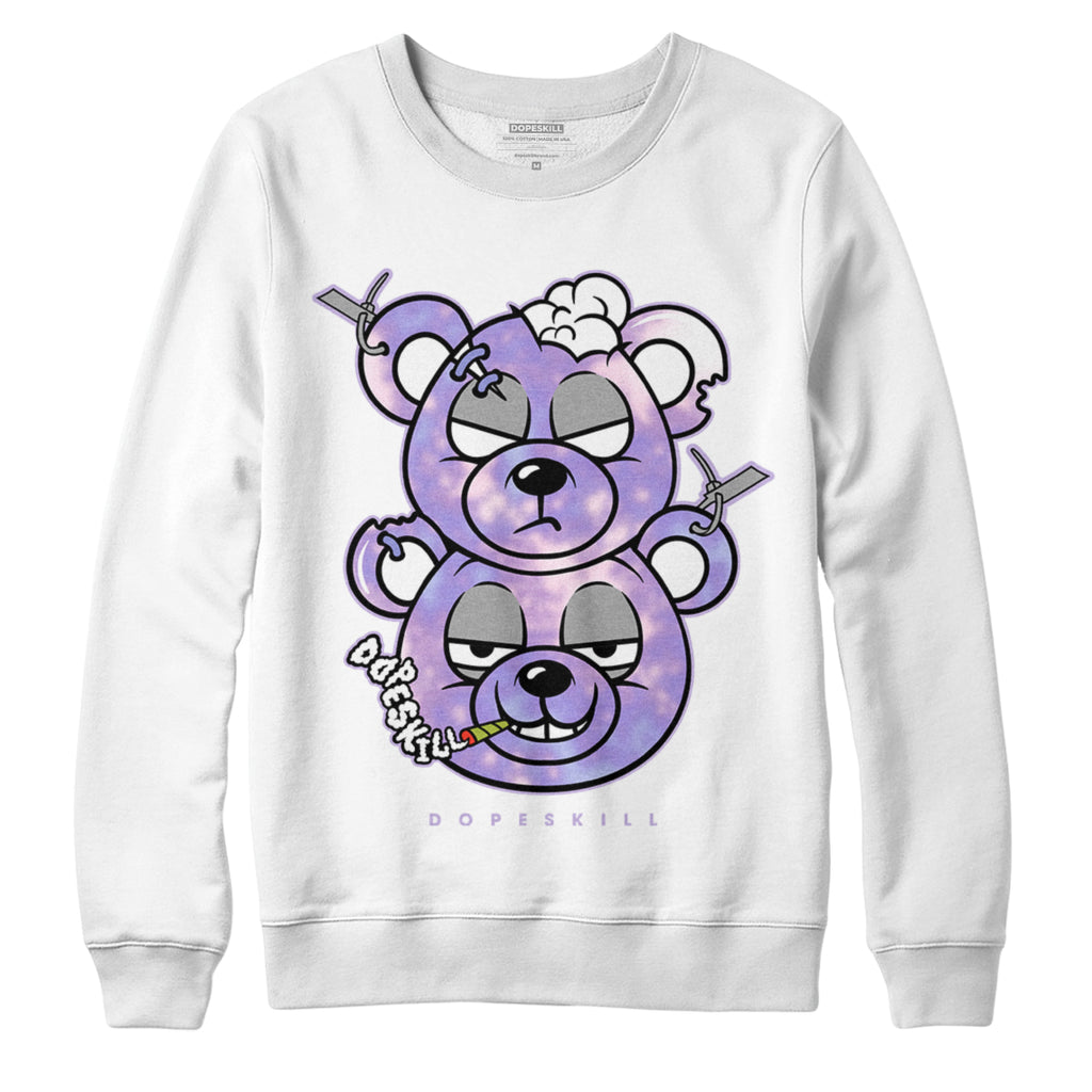 Jordan 4 Zen Master DopeSkill Sweatshirt New Double Bear Graphic - White 