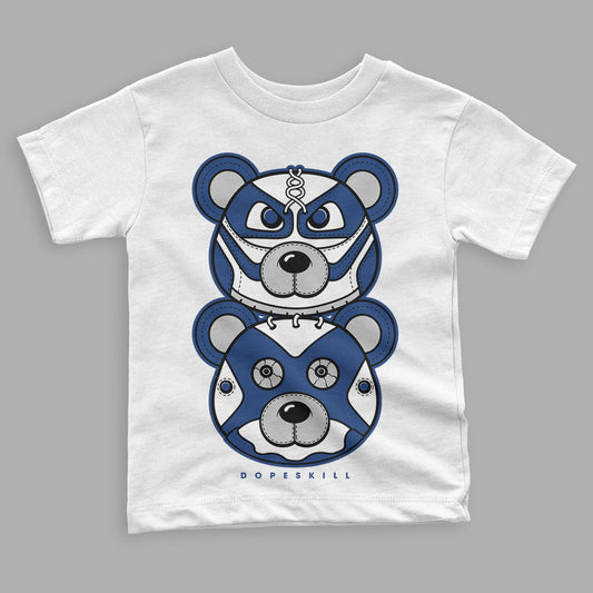 French Blue 13s DopeSkill Toddler Kids T-shirt Leather Bear Graphic