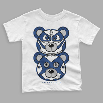 French Blue 13s DopeSkill Toddler Kids T-shirt Leather Bear Graphic