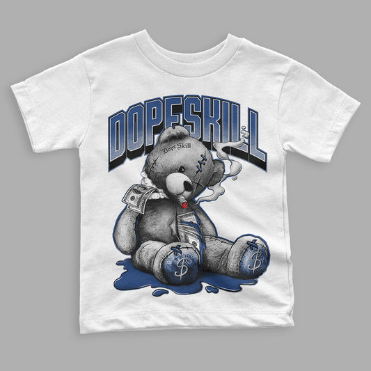 French Blue 13s DopeSkill Toddler Kids T-shirt Sick Bear Graphic