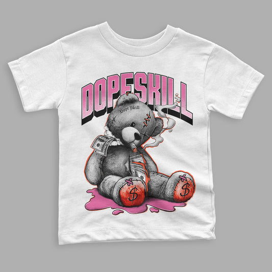 GS Pinksicle 5s DopeSkill Toddler Kids T-shirt Sick Bear Graphic - White 