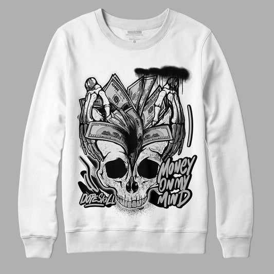 Black Metallic Chrome 6s DopeSkill Sweatshirt MOMM Skull Graphic - White