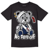 Midnight Navy 4s DopeSkill T-Shirt Hurt Bear Graphic - Black