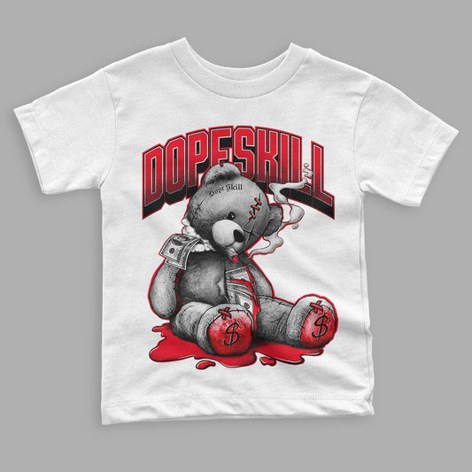 Red Thunder 4s DopeSkill Toddler Kids T-shirt Sick Bear Graphic