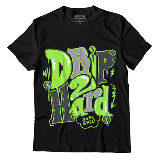 Jordan 5 Green Bean DopeSkill T-Shirt Drip Too Hard Graphic - Black