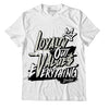 Jordan 4 Military Black DopeSkill T-Shirt LOVE Graphic - White 