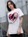 AJ 1 Mid Coral Chalk DopeSkill T-Shirt Heart AJ 1 Graphic