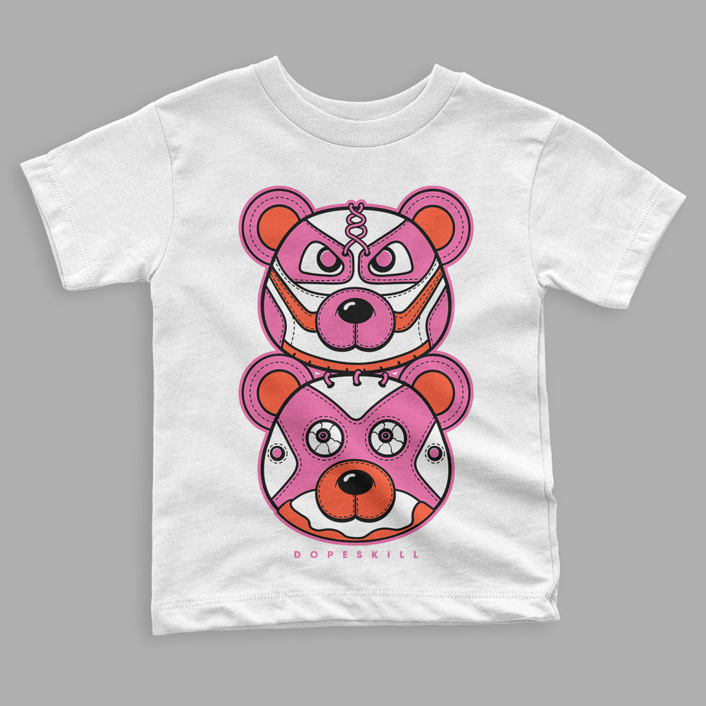 GS Pinksicle 5s DopeSkill Toddler Kids T-shirt Leather Bear Graphic - White 
