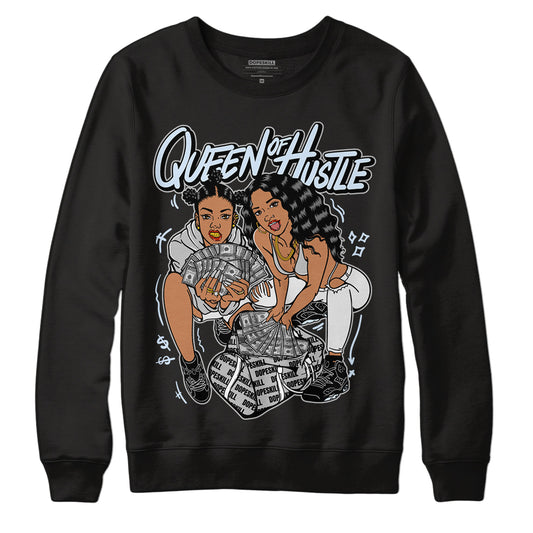 Black Metallic Chrome 6s DopeSkill Sweatshirt Queen Of Hustle Graphic - Black