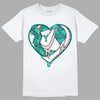 Green Snakeskin Dunk Low DopeSkill T-Shirt Heart Jordan Graphic - White