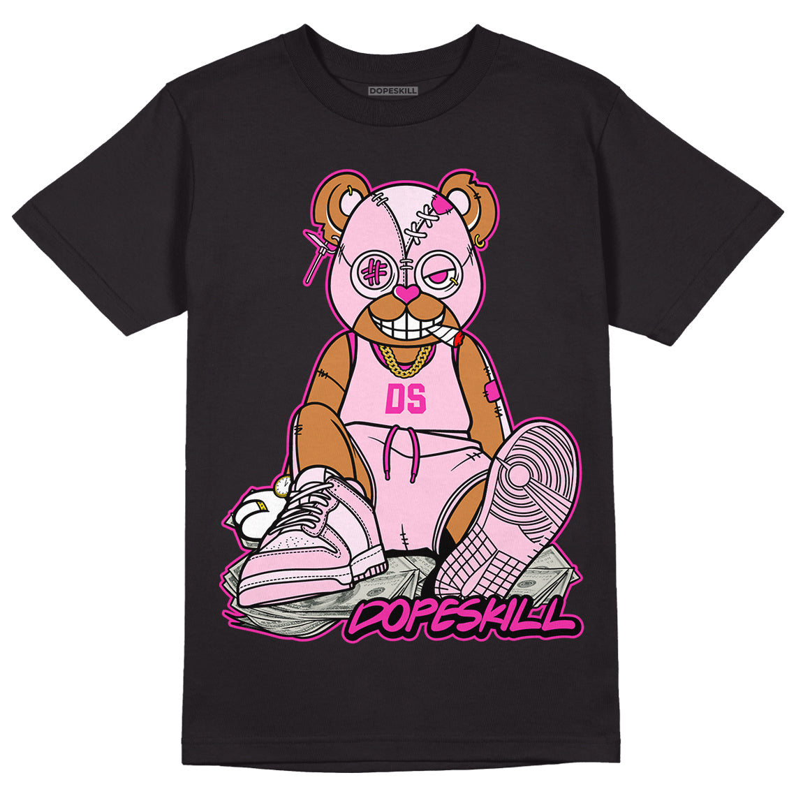 Triple Pink Dunk Low DopeSkill T-Shirt Greatest Graphic - Black