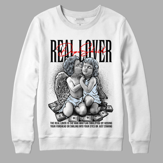Black Metallic Chrome 6s DopeSkill Sweatshirt Real Lover Graphic - White