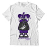 Jordan 3 Dark Iris DopeSkill T-Shirt Sneaker Bear Graphic - White 