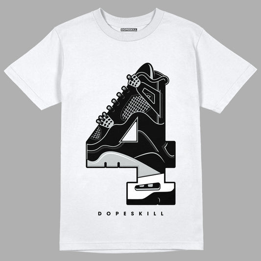 Black Canvas 4s DopeSkill T-Shirt No.4 Graphic - White 