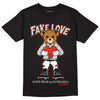 Black Canvas 4s DopeSkill T-Shirt Fake Love Graphic - Black 