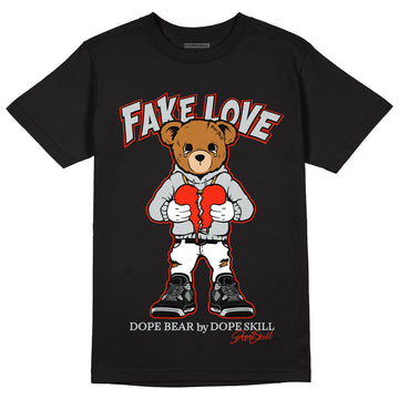 Black Canvas 4s DopeSkill T-Shirt Fake Love Graphic - Black 