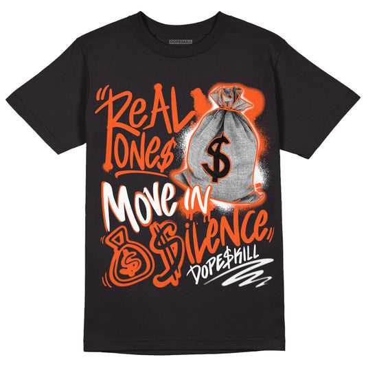Starfish 1s DopeSkill T-Shirt Real Ones Move In Silence Graphic - Black