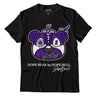 Jordan 3 Dark Iris DopeSkill T-Shirt Sneaker Bear Head Graphic - Black 