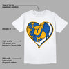 Dunk Blue Jay and University Gold DopeSkill T-Shirt Heart AJ Graphic