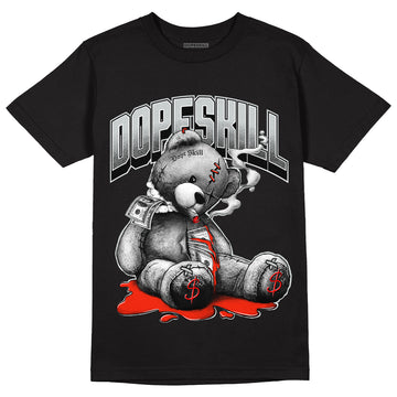 Black Canvas 4s DopeSkill T-Shirt Sick Bear Graphic - Black