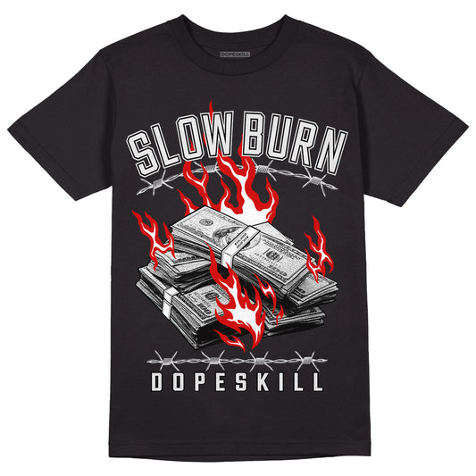 Black Metallic Chrome 6s DopeSkill T-Shirt Slow Burn Graphic - Black