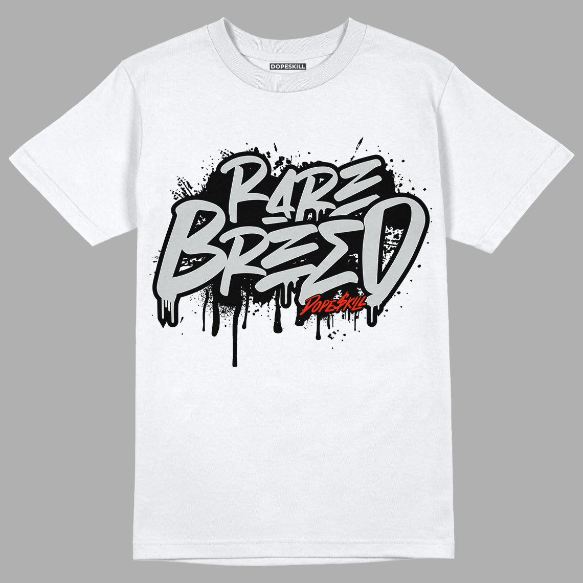 Black Canvas 4s DopeSkill T-Shirt Rare Breed Graphic - White 