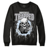 Black Metallic Chrome 6s DopeSkill Sweatshirt Trapped Halloween Graphic - Black