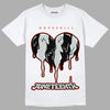 Black Canvas 4s DopeSkill T-Shirt Juneteenth Heart Graphic - White 