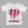 Coral Chalk 1s Mid DopeSkill Toddler Kids T-shirt Juneteenth Heart Graphic