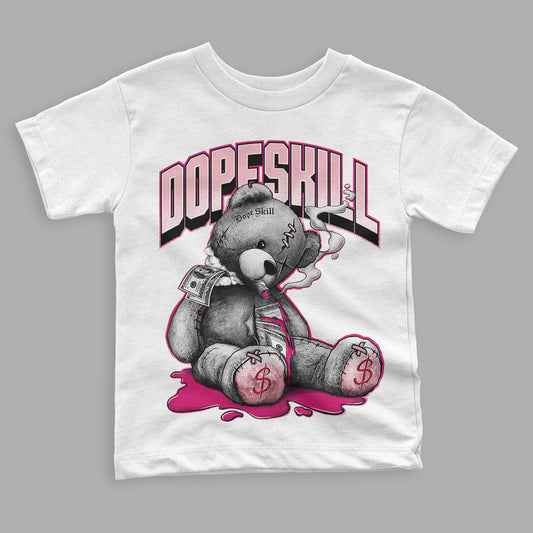 Coral Chalk 1s Mid DopeSkill Toddler Kids T-shirt Sick Bear Graphic