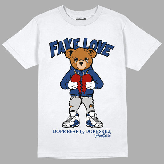 AJ 13 French Blue DopeSkill T-Shirt Fake Love Graphic