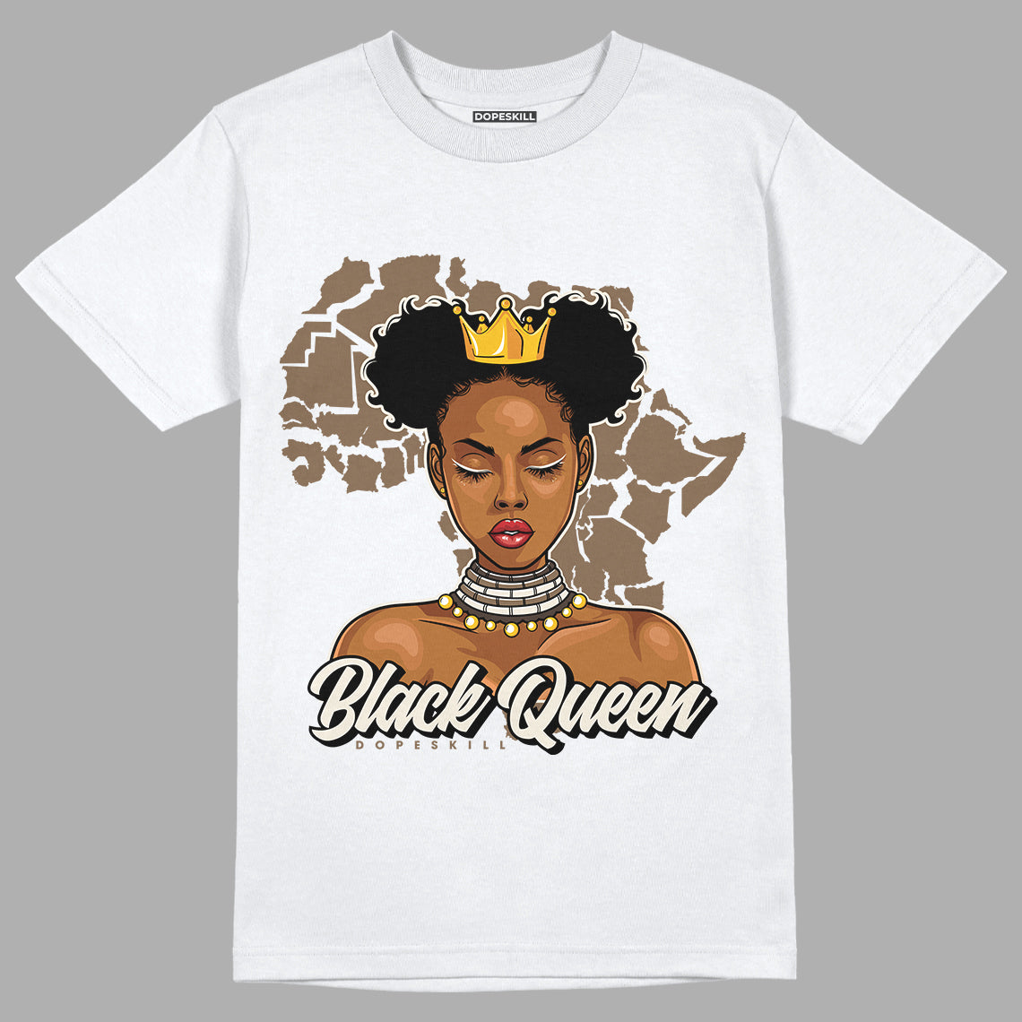 Jordan 1 Low OG “Reverse Mocha” DopeSkill T-Shirt Black Queen Graphic - White