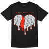  Black Canvas 4s DopeSkill T-Shirt Slime Drip Heart Graphic - Black