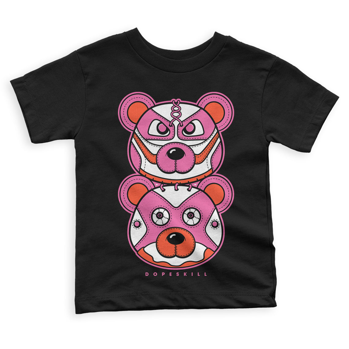 GS Pinksicle 5s DopeSkill Toddler Kids T-shirt Leather Bear Graphic - Black