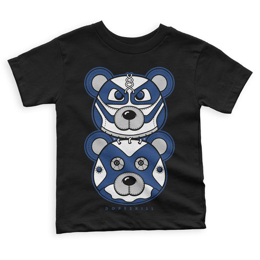 French Blue 13s DopeSkill Toddler Kids T-shirt Leather Bear Graphic