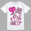 Triple Pink Dunk Low DopeSkill T-Shirt Love Sick Graphic - White 