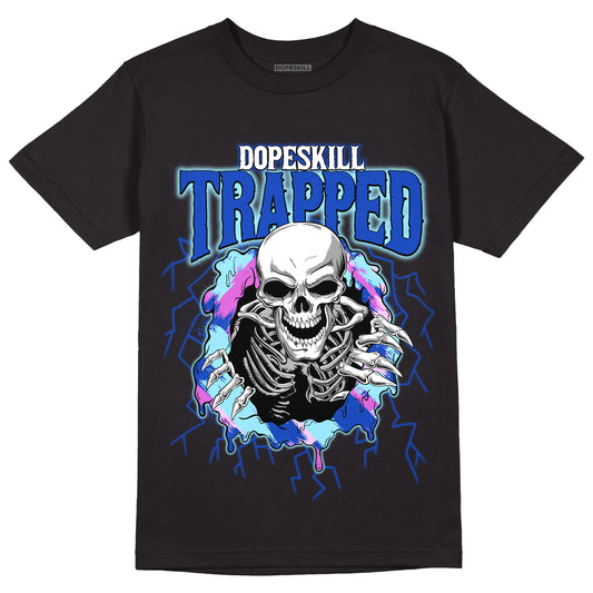 Hyper Royal 12s DopeSkill T-Shirt Trapped Halloween Graphic - Black