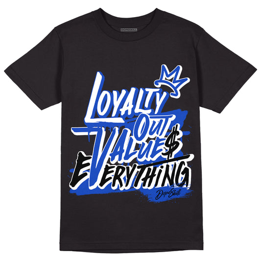 Hyper Royal 12s DopeSkill T-Shirt LOVE Graphic - Black
