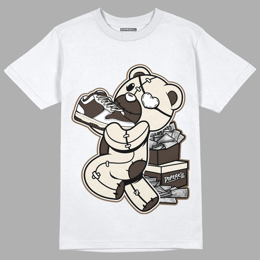 Jordan 1 Low OG “Reverse Mocha” DopeSkill T-Shirt Bear Steals Sneaker Graphic - White