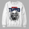 Midnight Navy 4s DopeSkill Sweatshirt Trapped Halloween Graphic - White