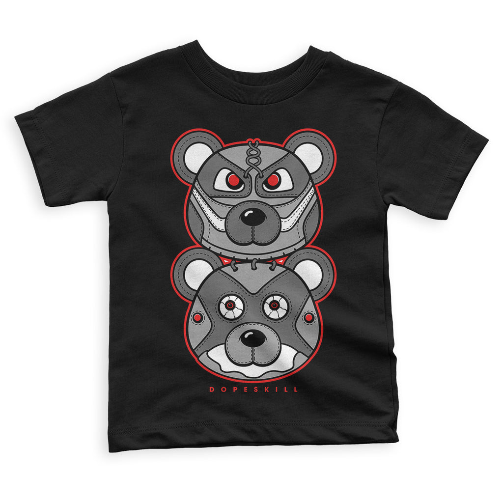 Infrared 4s DopeSkill Toddler Kids T-shirt Leather Bear Graphic - Black