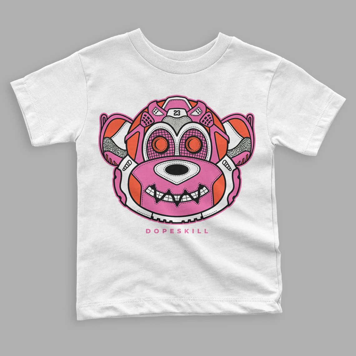 GS Pinksicle 5s DopeSkill Toddler Kids T-shirt Monk Graphic - White 