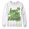 Jordan 5 Green Bean DopeSkill Sweatshirt LOVE Graphic - White 