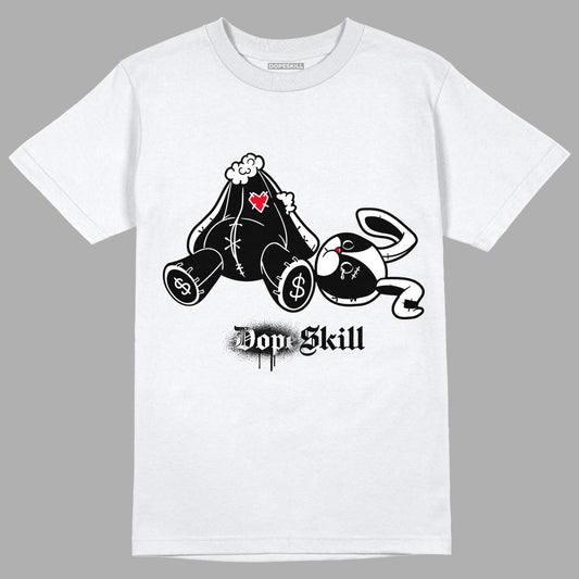Dunk Low Panda White Black DopeSkill T-Shirt Don’t Break My Heart Graphic - White 