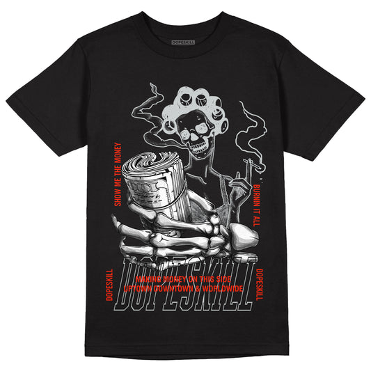 Black Canvas 4s DopeSkill T-Shirt Show Me The Money Graphic - Black