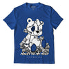 Jordan 13 Brave Blue DopeSkill Navy T-shirt MOMM Bear Graphic