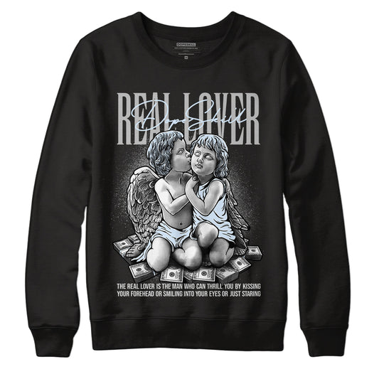 Black Metallic Chrome 6s DopeSkill Sweatshirt Real Lover Graphic - Black
