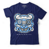 AJ 6 University Blue DopeSkill College Navy T-Shirt Robo Bear Graphic
